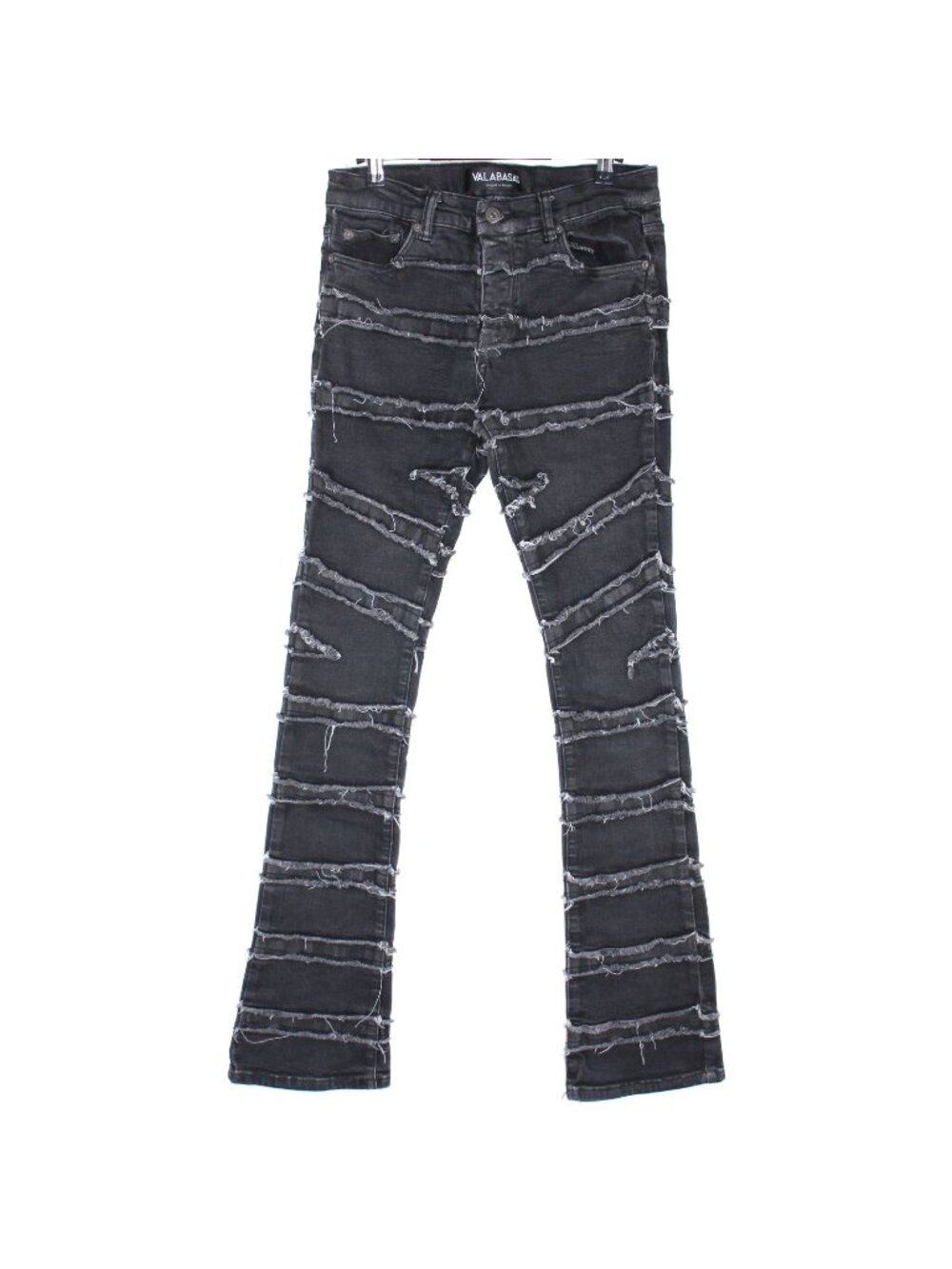 Valabasas Mens 30 x 35 Stacked Flare Distressed Jeans K802